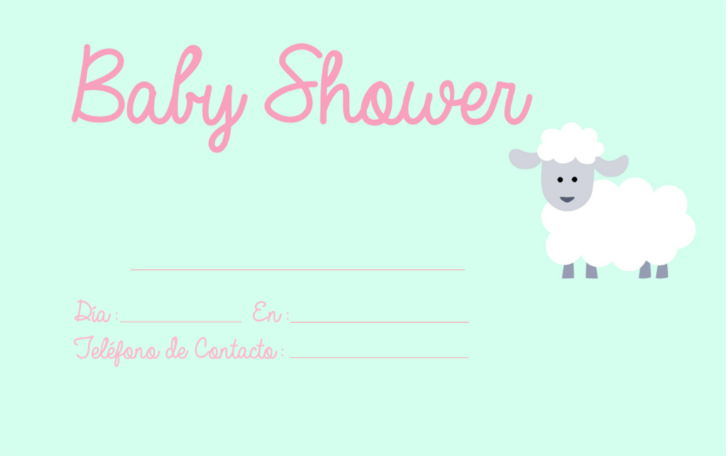 Invitaciones de Baby Shower Ovejita